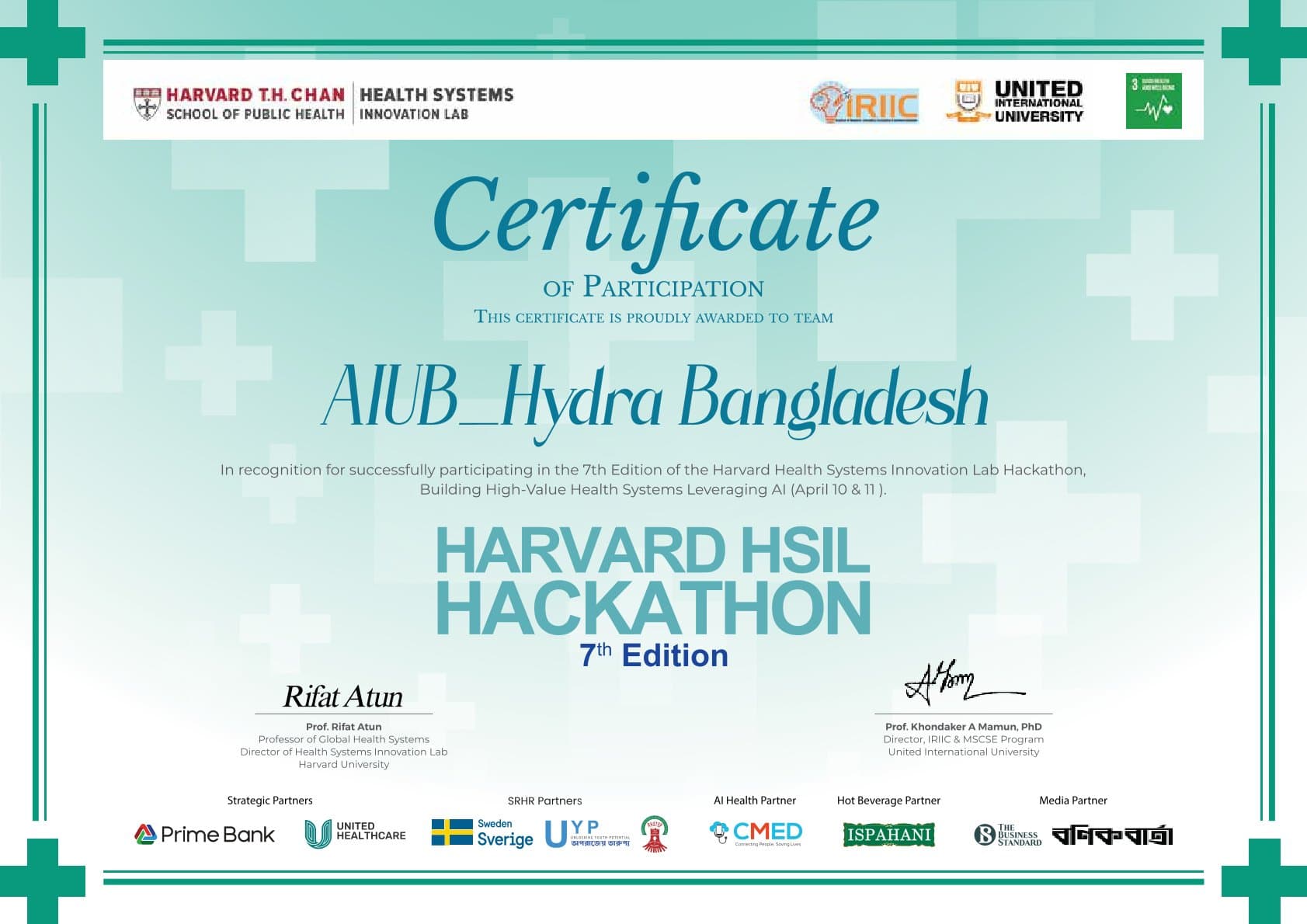 7th Edition — Harvard HSIL Hackathon